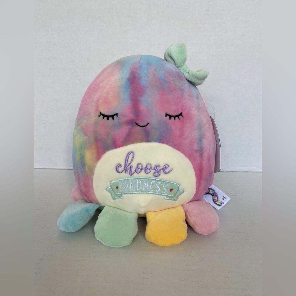 Squishmallow Opal 8 Inch Choose Kindness Tie dye Octopus NWT